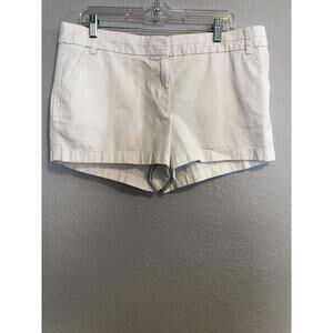 J Crew Womens Shorts Size 14 White Chino Casual Mid Rise 90s Y2K Dressy Summer